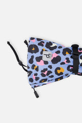 Deux par Deux Teknik Winter Mittens Blue Leopard Print