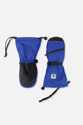 Teknik Winter Mittens Blue With Black Stripes-0