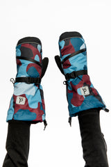 Teknik Winter Mittens Blue And Red Camouflage-1
