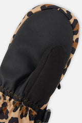 Teknik Winter Mittens Brown Leopard Print-2