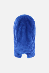Blue plush fleece balaclava by Deux par Deux, back view