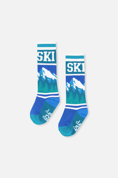 Ski Socks Dark Blue-0