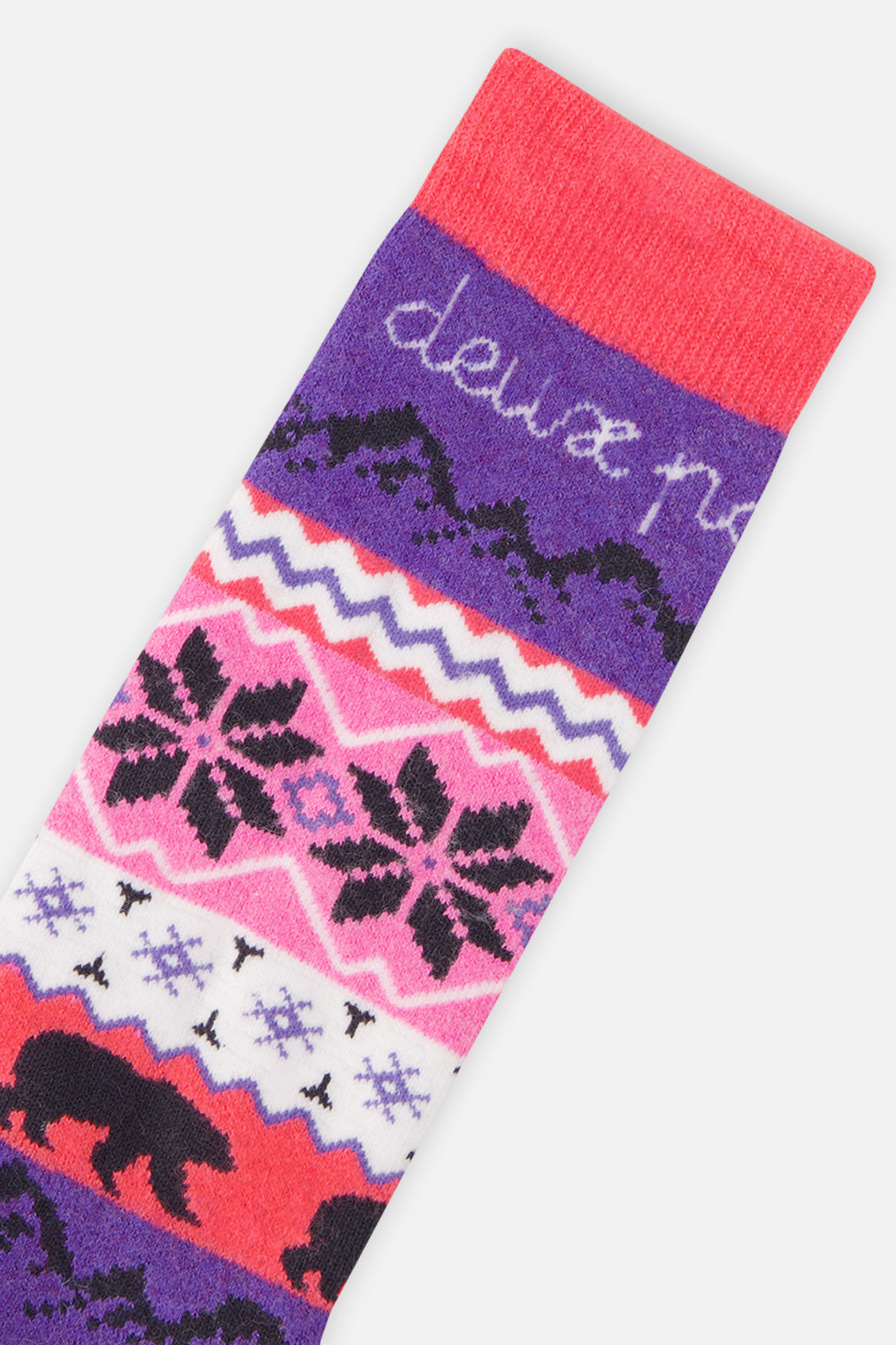 Deux par Deux Ski Socks Pink