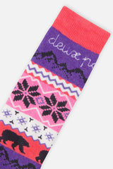 Deux par Deux Ski Socks Pink