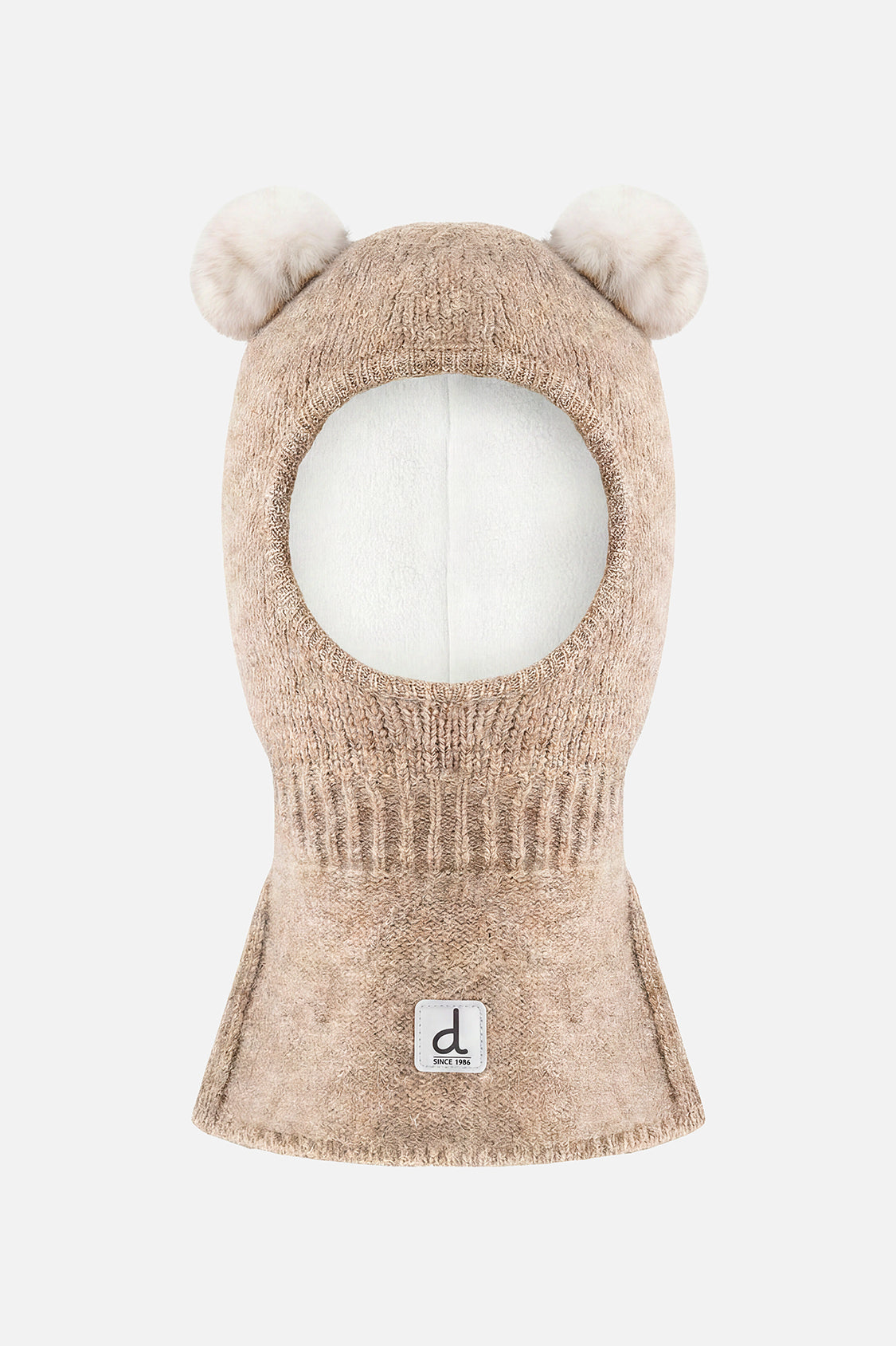 Baby Knit Bear Balaclava Light Taupe-0