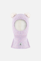 Baby Knit Bear Balaclava Lavender-0