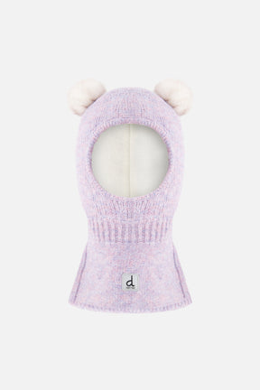 Baby Knit Bear Balaclava Lavender-0