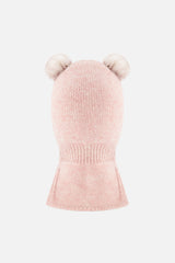 Baby Knit Bear Balaclava Pale Dusty Pink-1