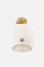Winter Knit Hat With Pompom Off-White-0