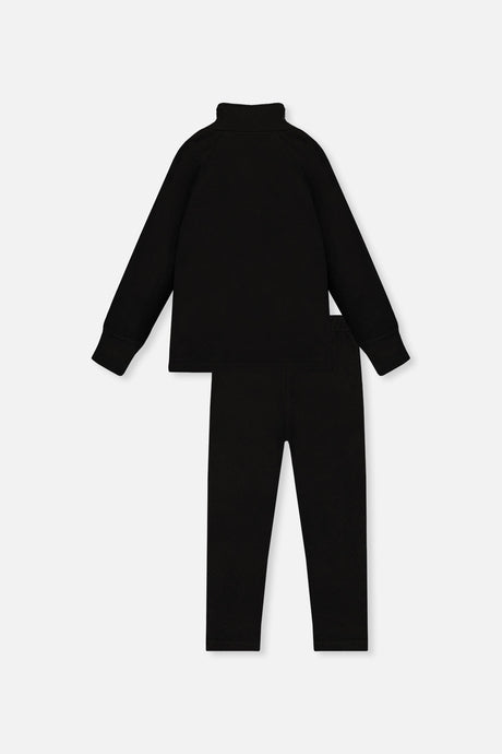 Two Piece Thermal Underwear Black-4