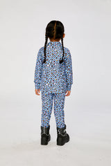 Deux par Deux Two Piece Thermal Underwear Blue Leopard Print