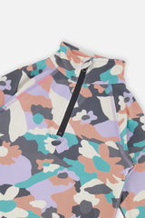 Deux par Deux Two Piece Thermal Underwear Coral Camouflage Print