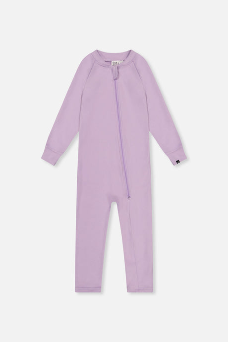Baby One Piece Thermal Underwear Lavender-0