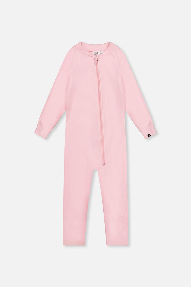 Baby One Piece Thermal Underwear Pale Pink-0