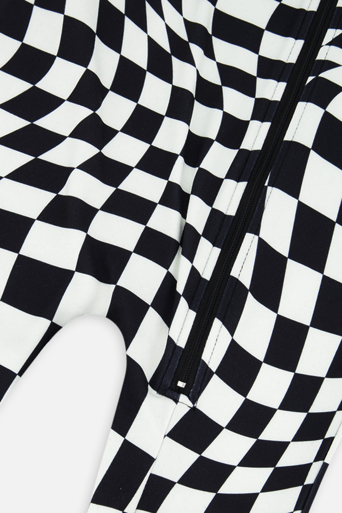 Deux par Deux Baby One Piece Thermal Underwear White Checkered Print