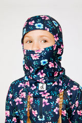 Brushed Jersey Balaclava Blue Floral Print-1