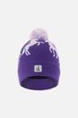 Winter Knit Hat With Pompom Purple And Blue-0