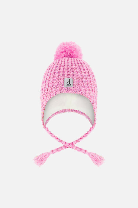 Baby Winter Peruvian Knit Hat With Pompom Pink-0