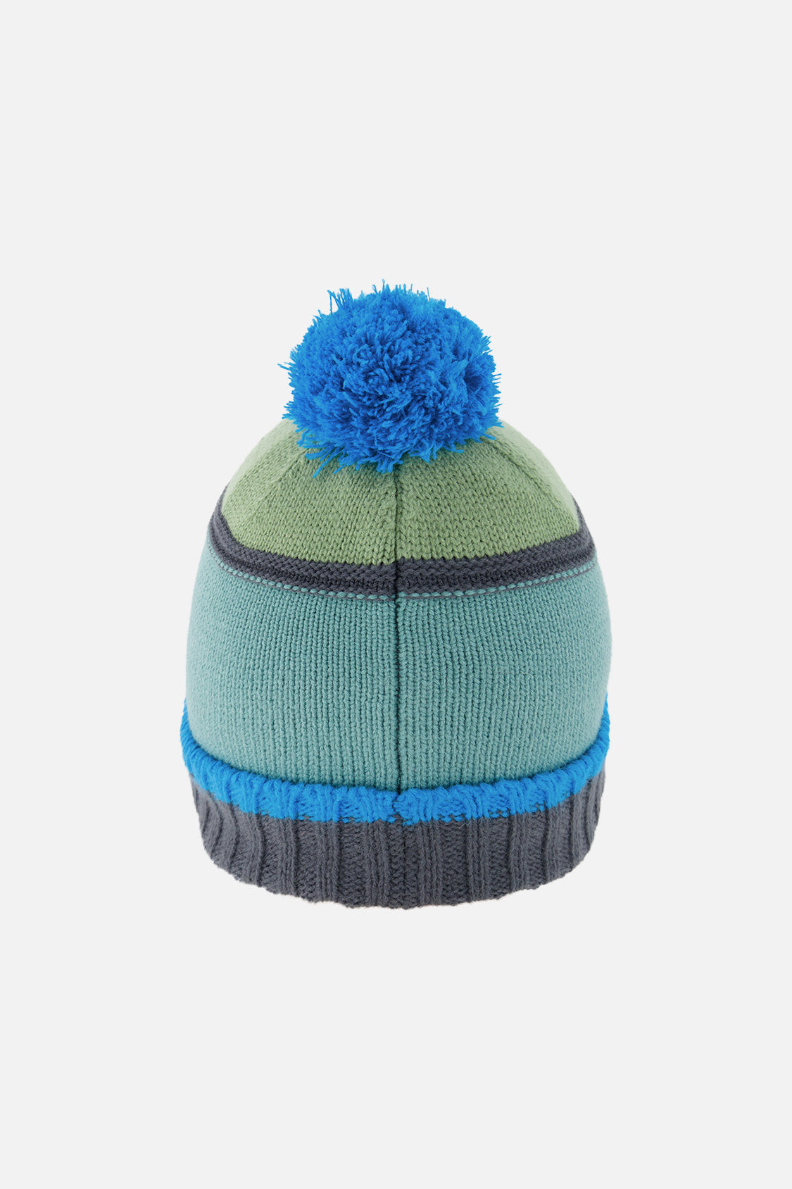 Winter Knit Hat With Pompom Blue And Grey Knitwear-3