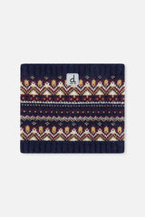Baby Winter Knit Neckwarmer Blue And Red Jacquard-0