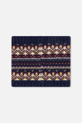 Baby Winter Knit Neckwarmer Blue And Red Jacquard-2