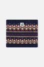 Winter Knit Neckwarmer Blue And Red Jacquard-0