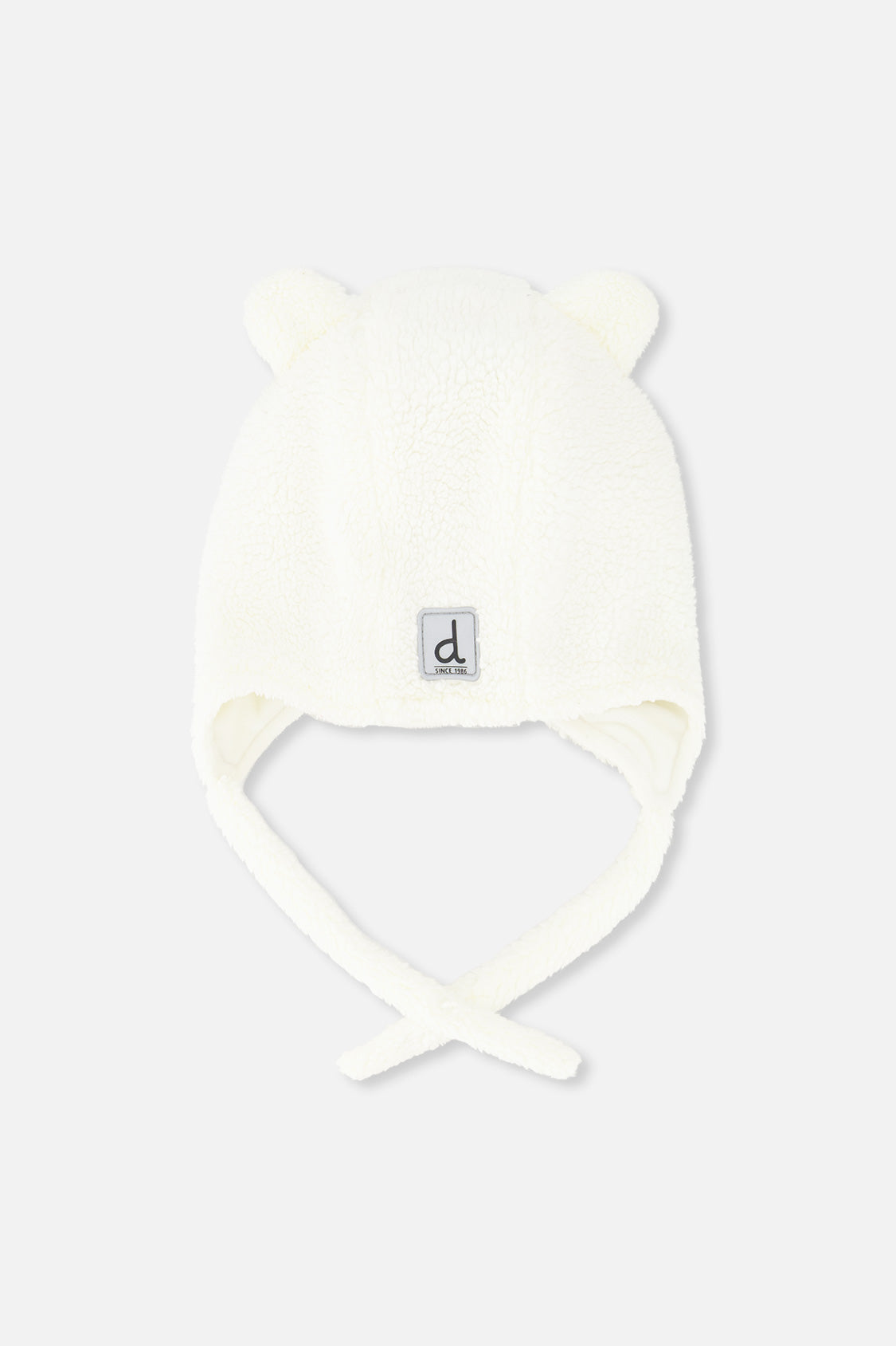Baby Winter Sherpa Hat With Ear Flaps And Ears Off-White-0