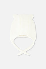 Baby Winter Sherpa Hat With Ear Flaps And Ears Off-White-2