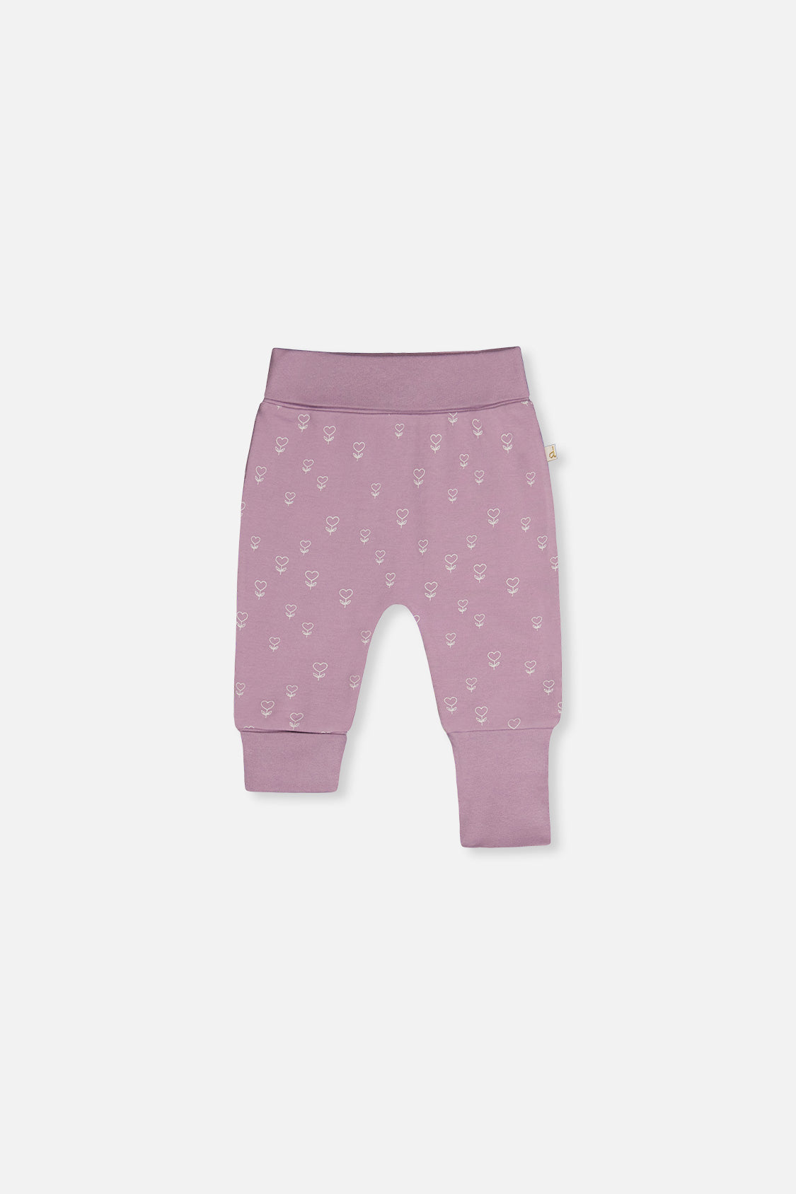 Organic Cotton Evolutive Pants Purple Floral Print-0