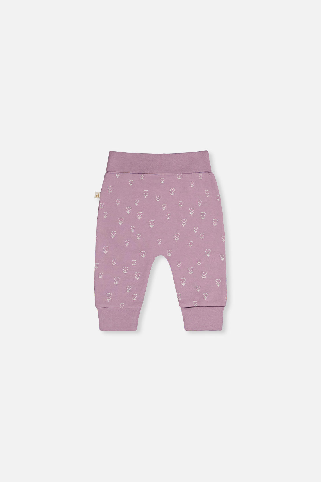 Organic Cotton Evolutive Pants Purple Floral Print-2