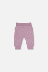 Organic Cotton Evolutive Pants Purple Floral Print-2