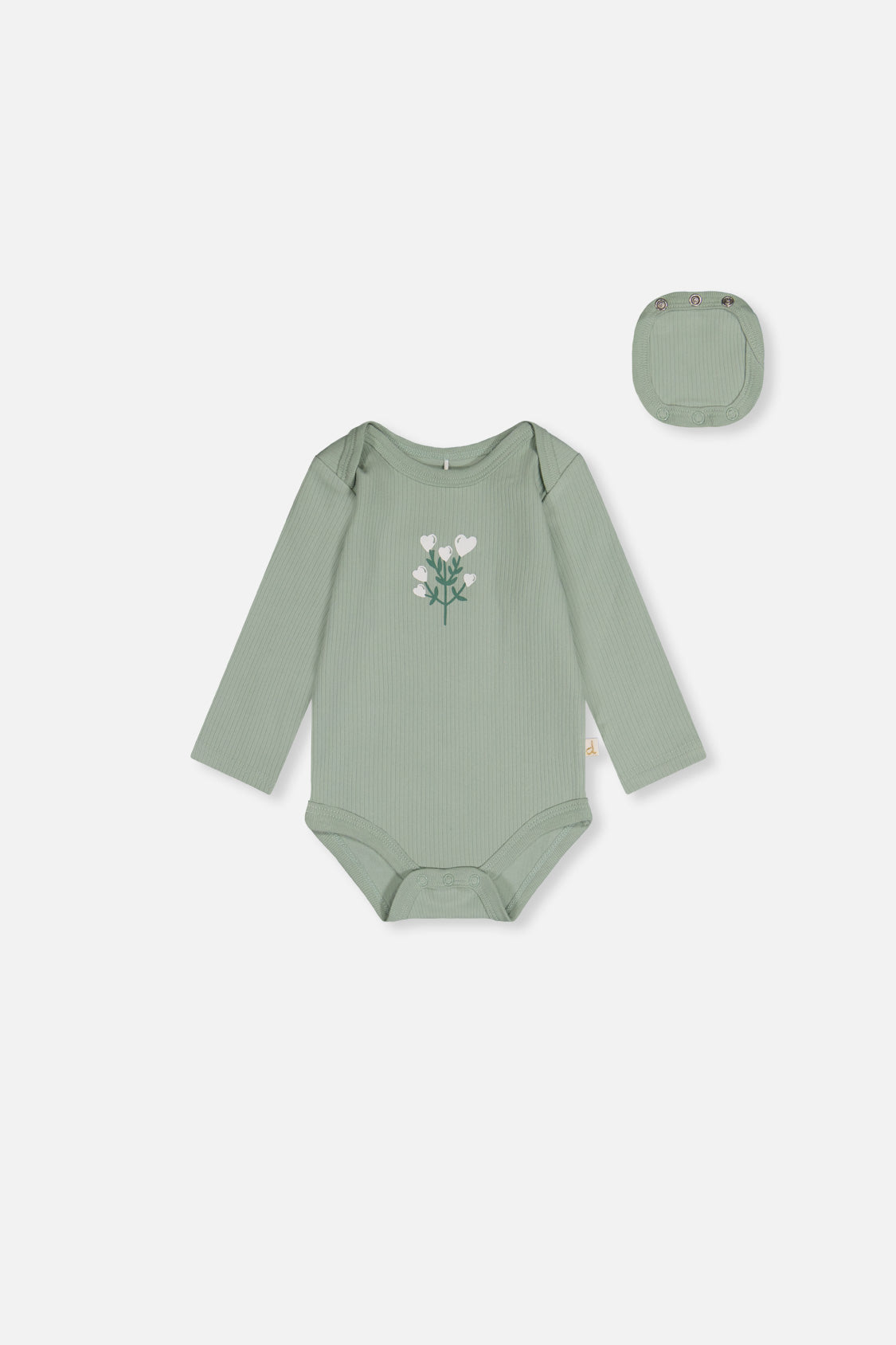 Organic Cotton Onesie Greyish Green-0