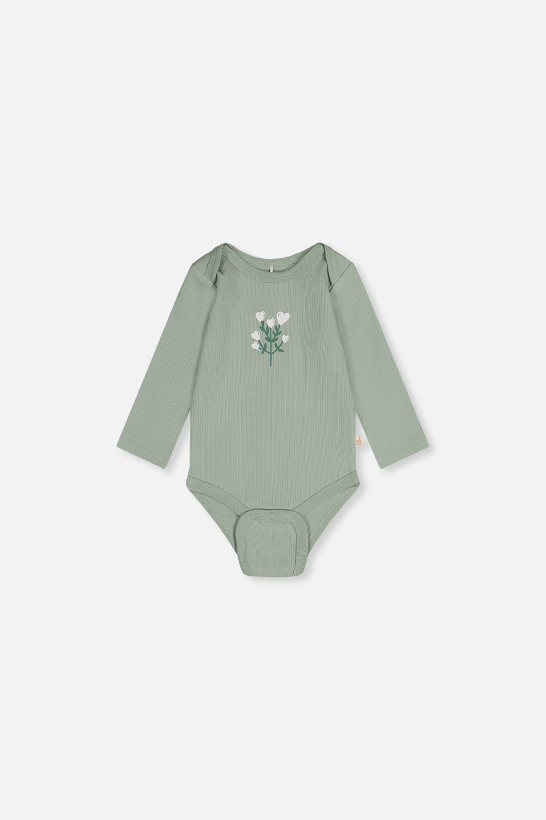 Organic Cotton Onesie Greyish Green-1