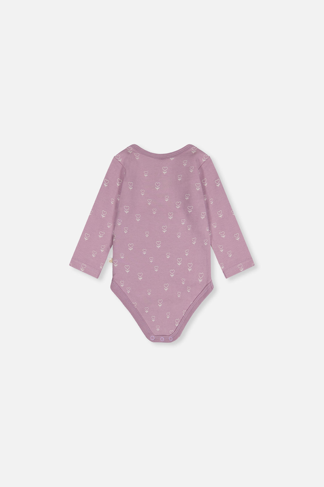 Organic Cotton Onesie Purple Floral Print-3