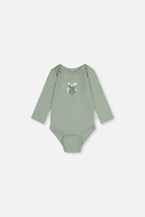 Three Pack Organic Cotton Onesie Purple Floral Print-3