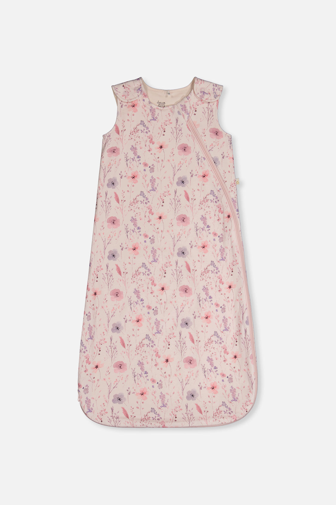 Organic Cotton Sleep Sack Pink Printed Flowers-0