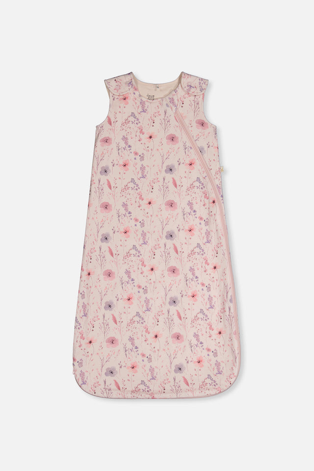 Organic Cotton Sleep Sack Pink Printed Flowers-0