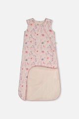 Organic Cotton Sleep Sack Pink Printed Flowers-2