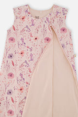 Organic Cotton Sleep Sack Pink Printed Flowers-3