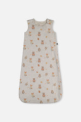 Organic Cotton Sleep Sack Beige Animal Print-0