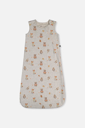 Organic Cotton Sleep Sack Beige Animal Print-0