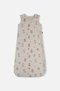 Organic Cotton Sleep Sack Beige Animal Print-0