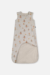 Organic Cotton Sleep Sack Beige Animal Print-2