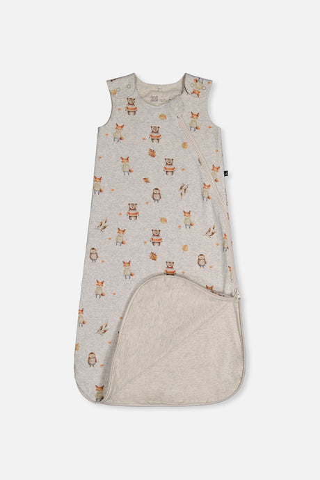 Organic Cotton Sleep Sack Beige Animal Print-2