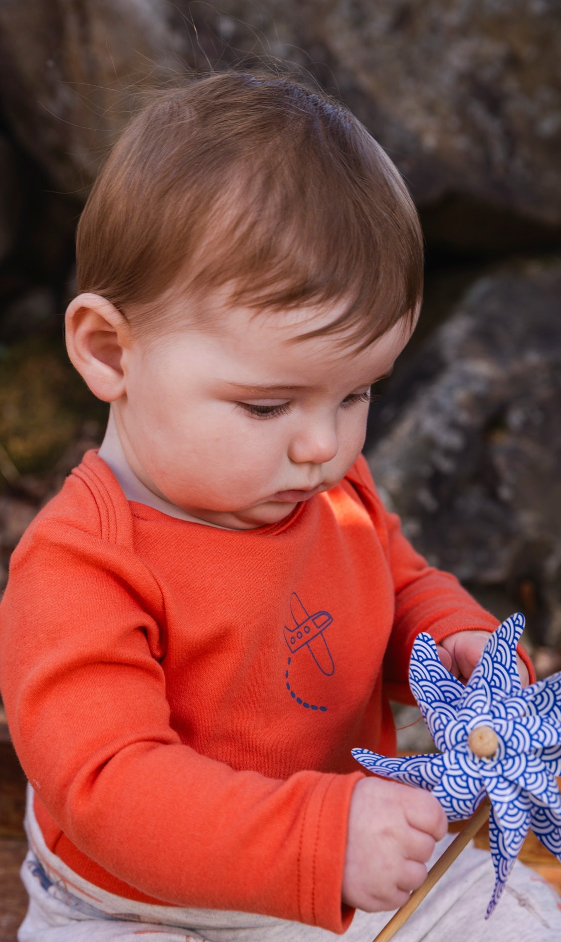 Organic Cotton Onesie Coral-1