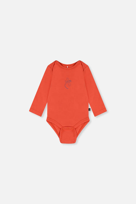 Organic Cotton Onesie Coral-2