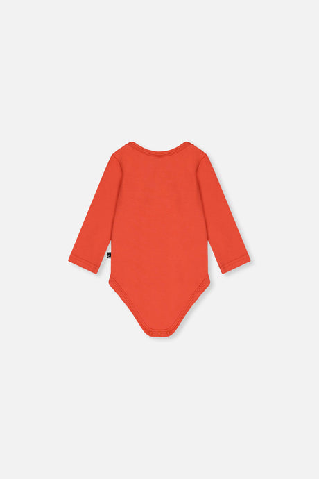 Organic Cotton Onesie Coral-3