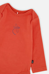 Organic Cotton Onesie Coral-4