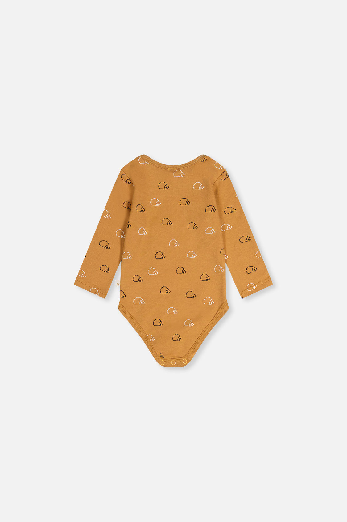 Organic Cotton Onesie Brown Printed Hedgehogs-3
