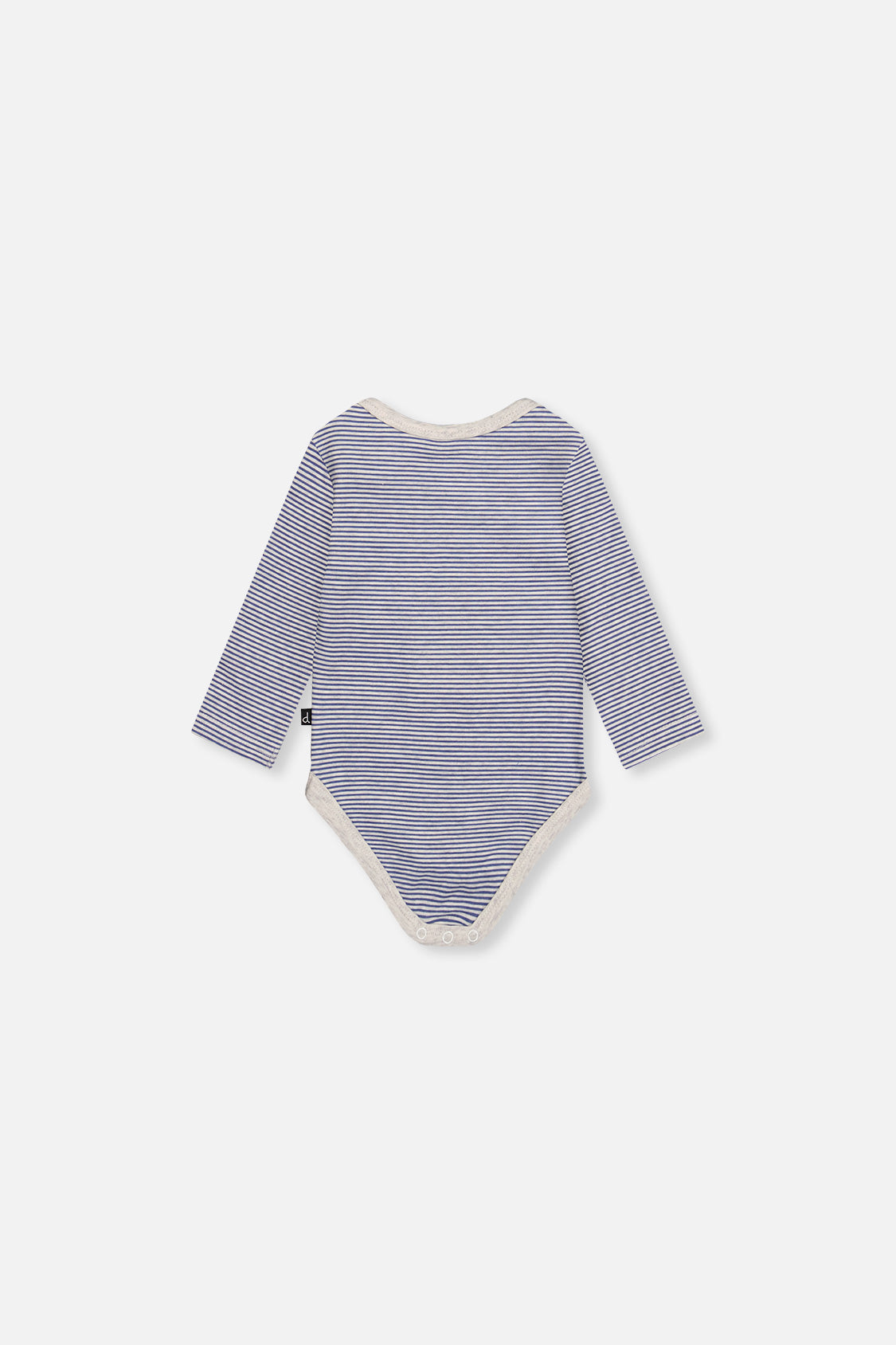 Organic Cotton Onesie Blue Printed Stripes-3